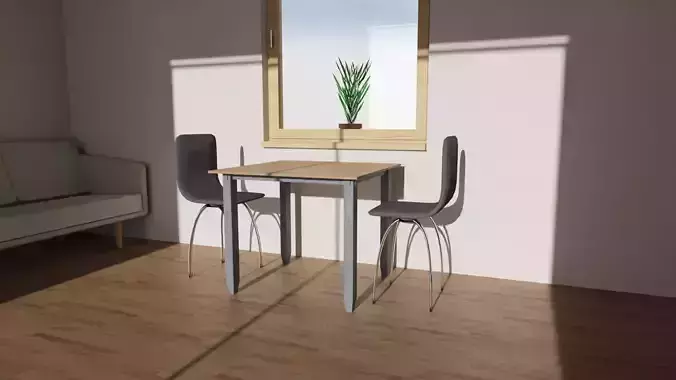 Counter Height Dining Table Low polly