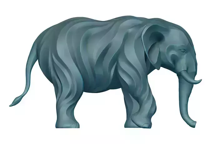 Ivory Flow  Contemporary Elephant Sculpture
