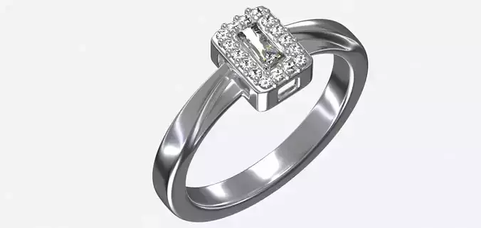 Baguette Accent Ring