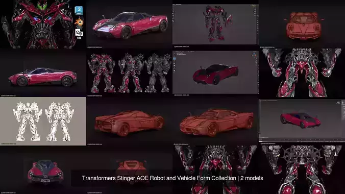 Transformers Stinger AOE Robot and Vehicle Form Collection