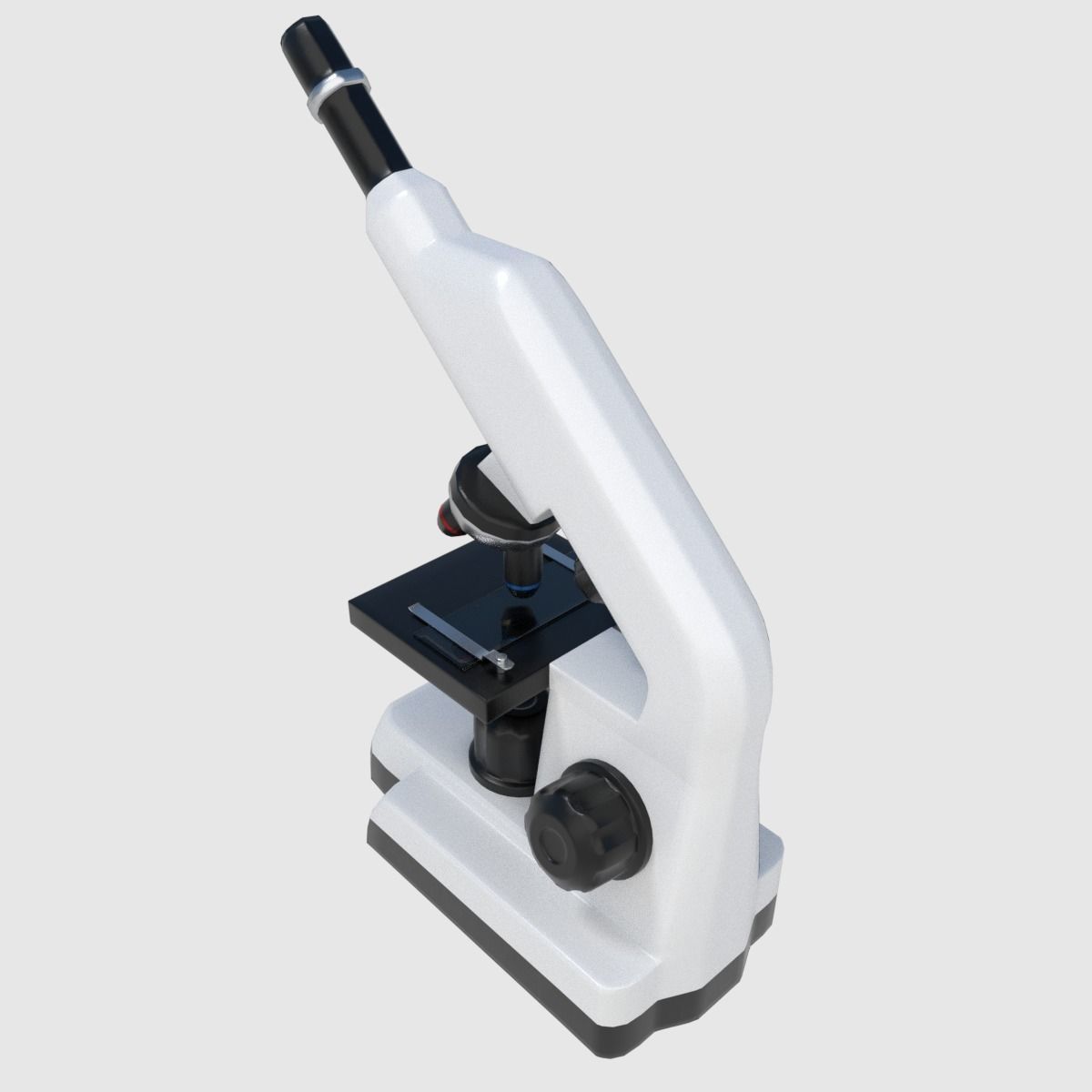 Microscope - Low and High Poly Low-poly 3D model_4
