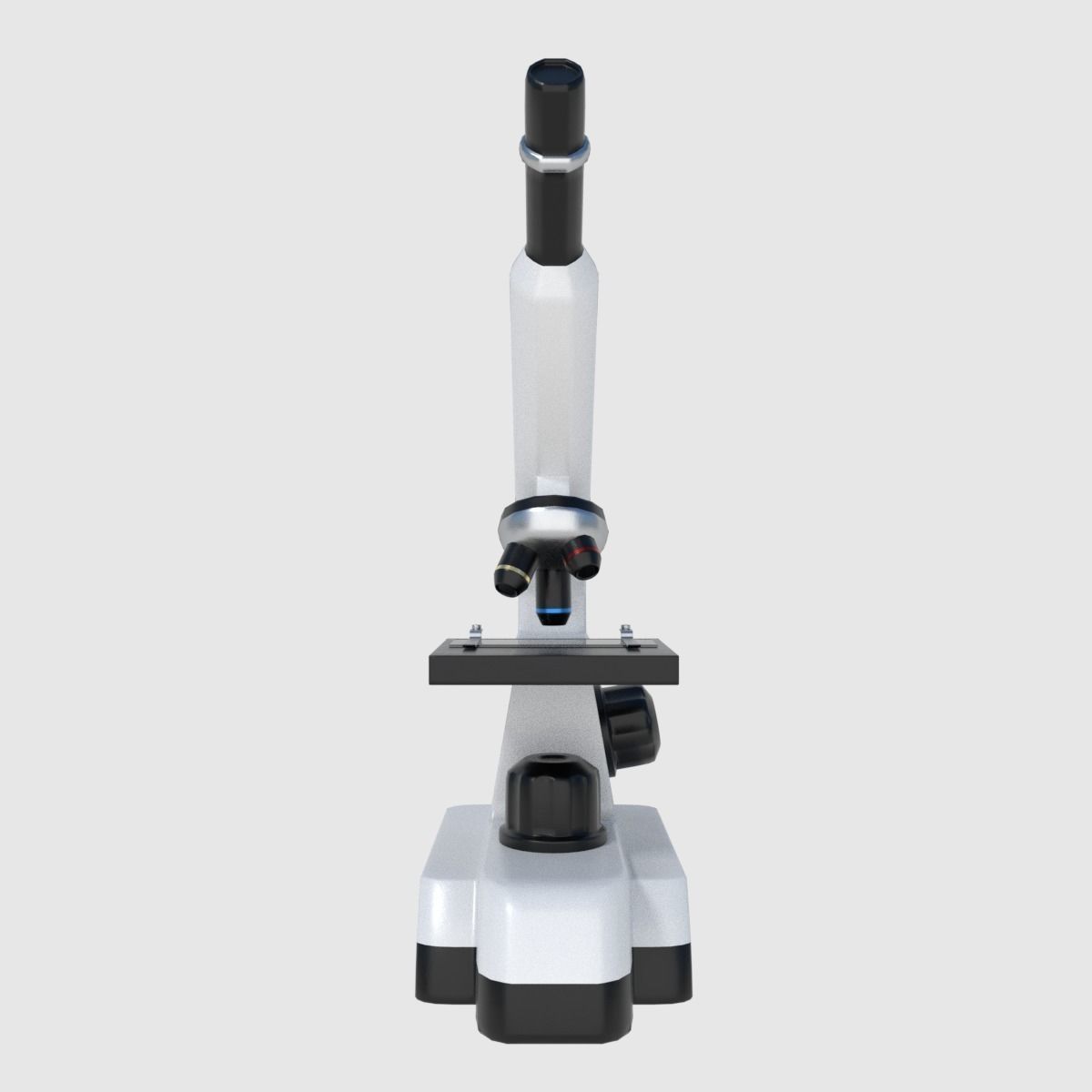 Microscope - Low and High Poly Low-poly 3D model_5