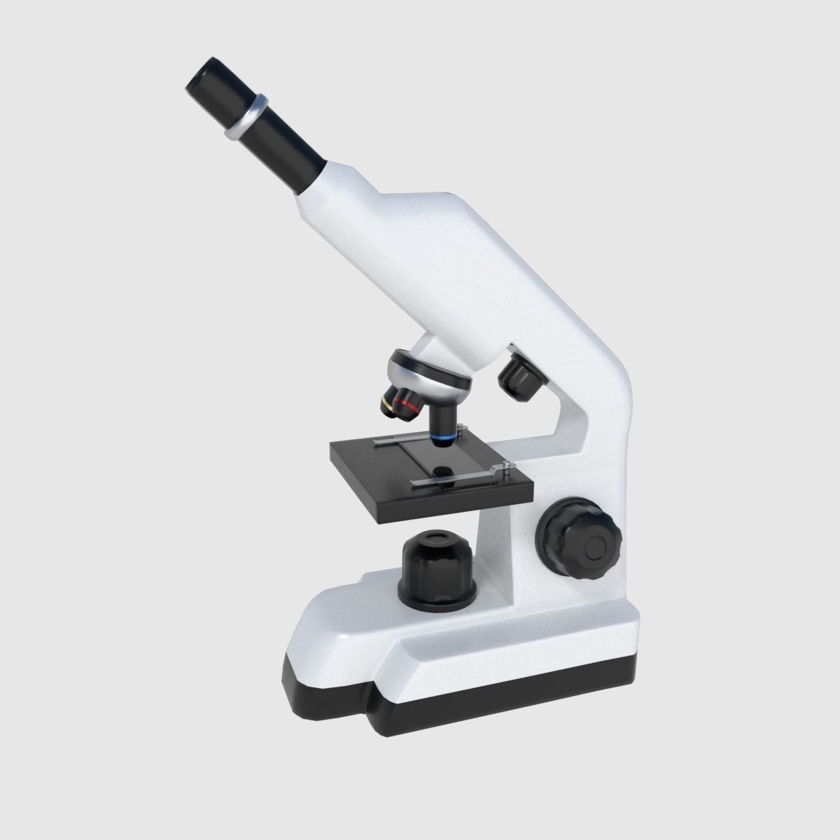 Microscope - Low and High Poly Low-poly 3D model_0