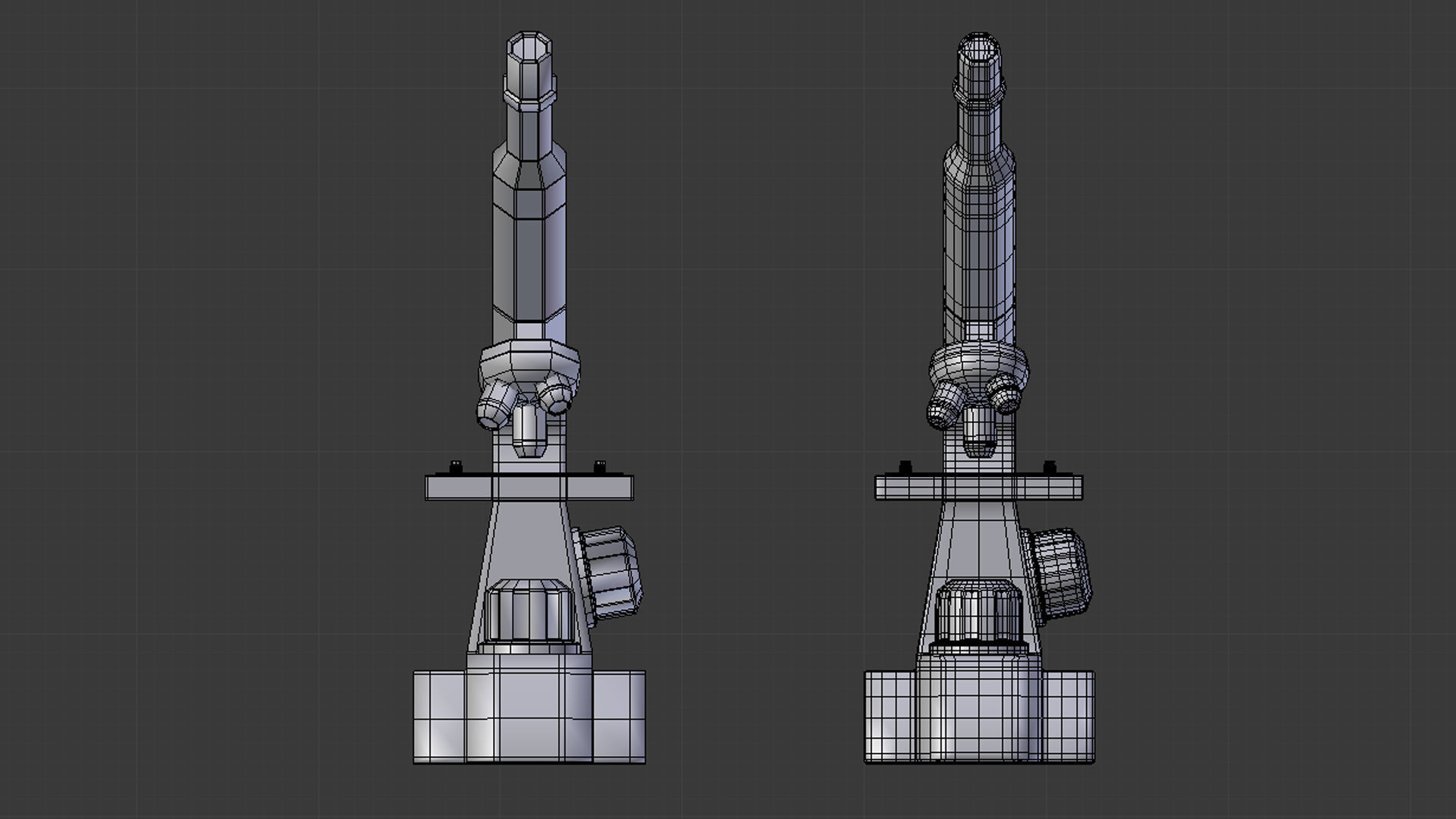 Microscope - Low and High Poly Low-poly 3D model_9