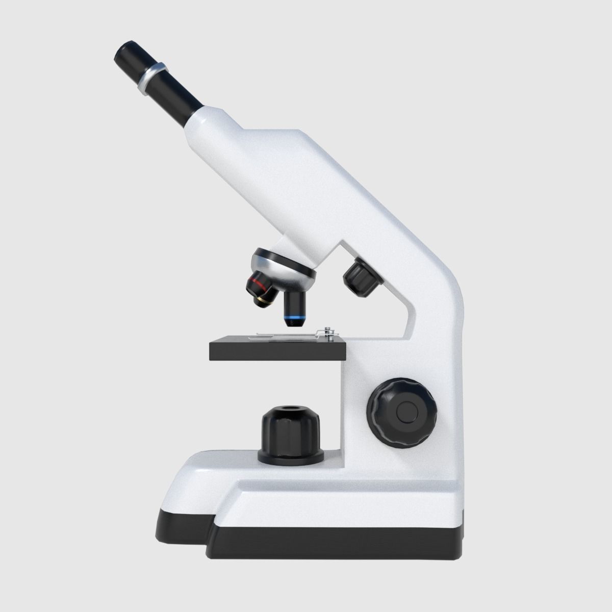 Microscope - Low and High Poly Low-poly 3D model_2
