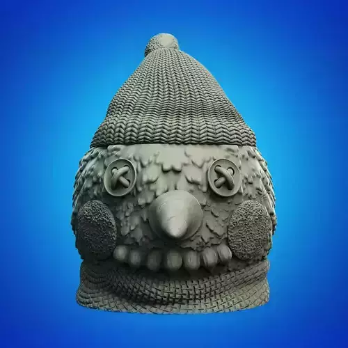 Cute Snowman Head Jar 3D Printable STL File