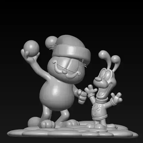 garfield and odie stl file for 3d printing