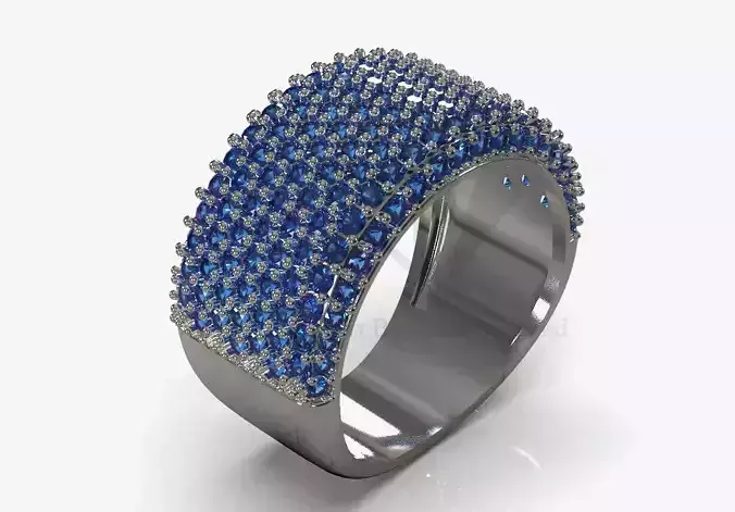 Wedding printable stl 3d cad jewelry ring model jr00315