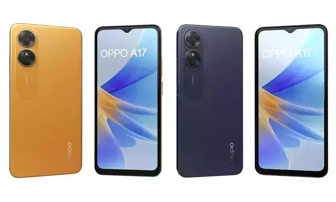 OPPO A17 Blue And Yellow High Poly