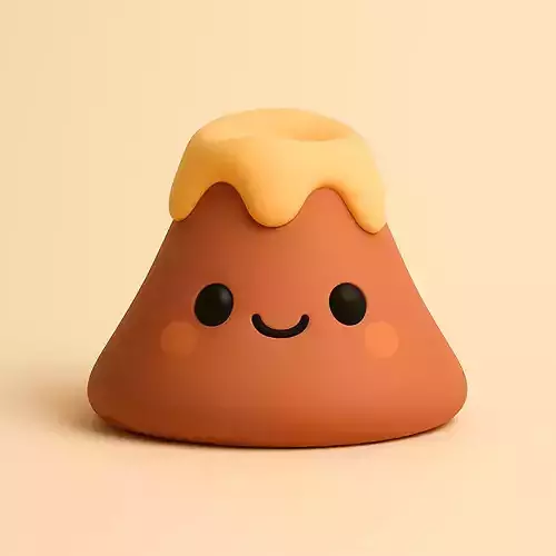 Mini Volcano Figurine