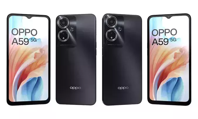 Oppo A59 Black High Poly