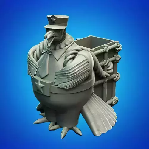 Policeman Turkey Planter 3D Printable STL File 