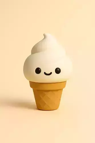 Cute Ice Cream Cone Figurine