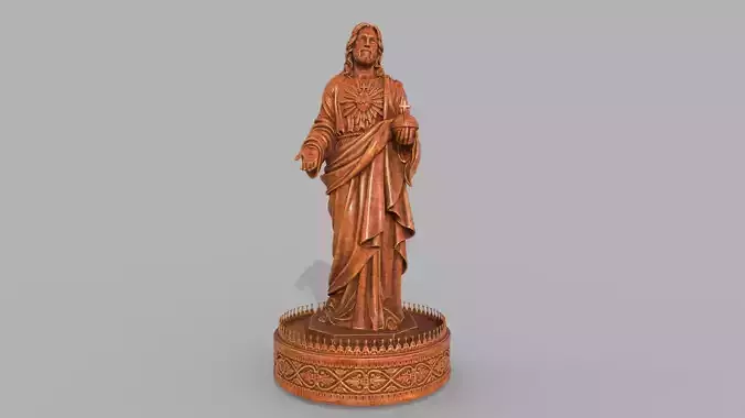 jesus statue sculpture hi poly