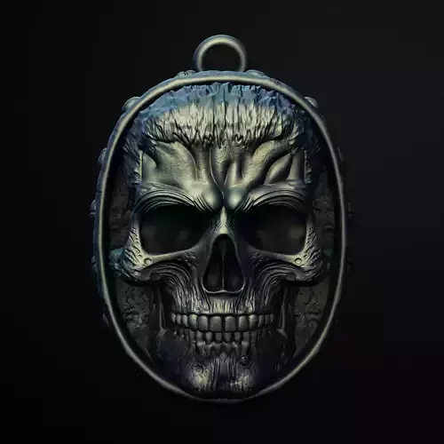 Frankenstein Skull Keychains 3D Printable STL File