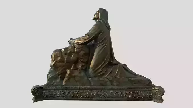 Jesus statue sculpture  hi poly