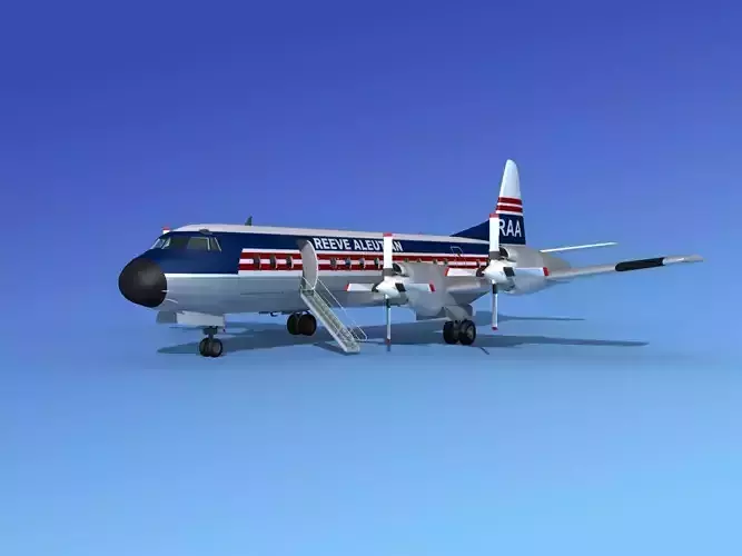 L-188 Electra Reeve Aleutian Airways 3D model
