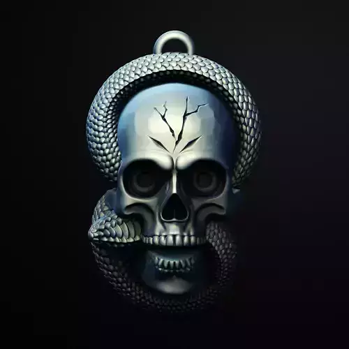 Mystic Medusa skull Keychains 3D Printable STL File