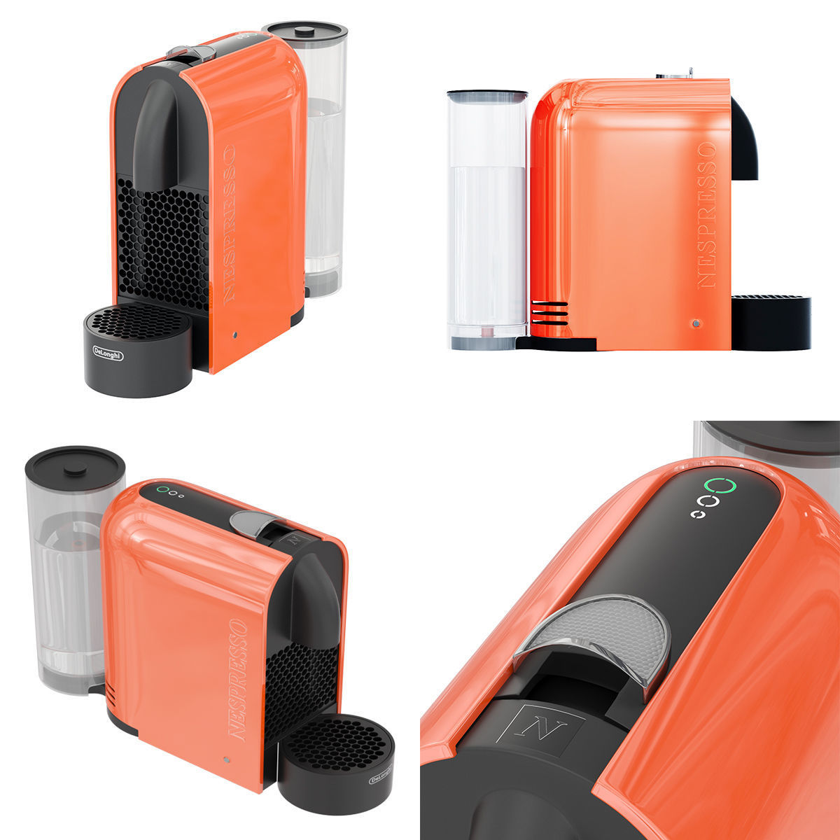 ... cofe mashine nespresso delonghi en 110 gy 3d model max obj mtl 3ds fbx 4 ...