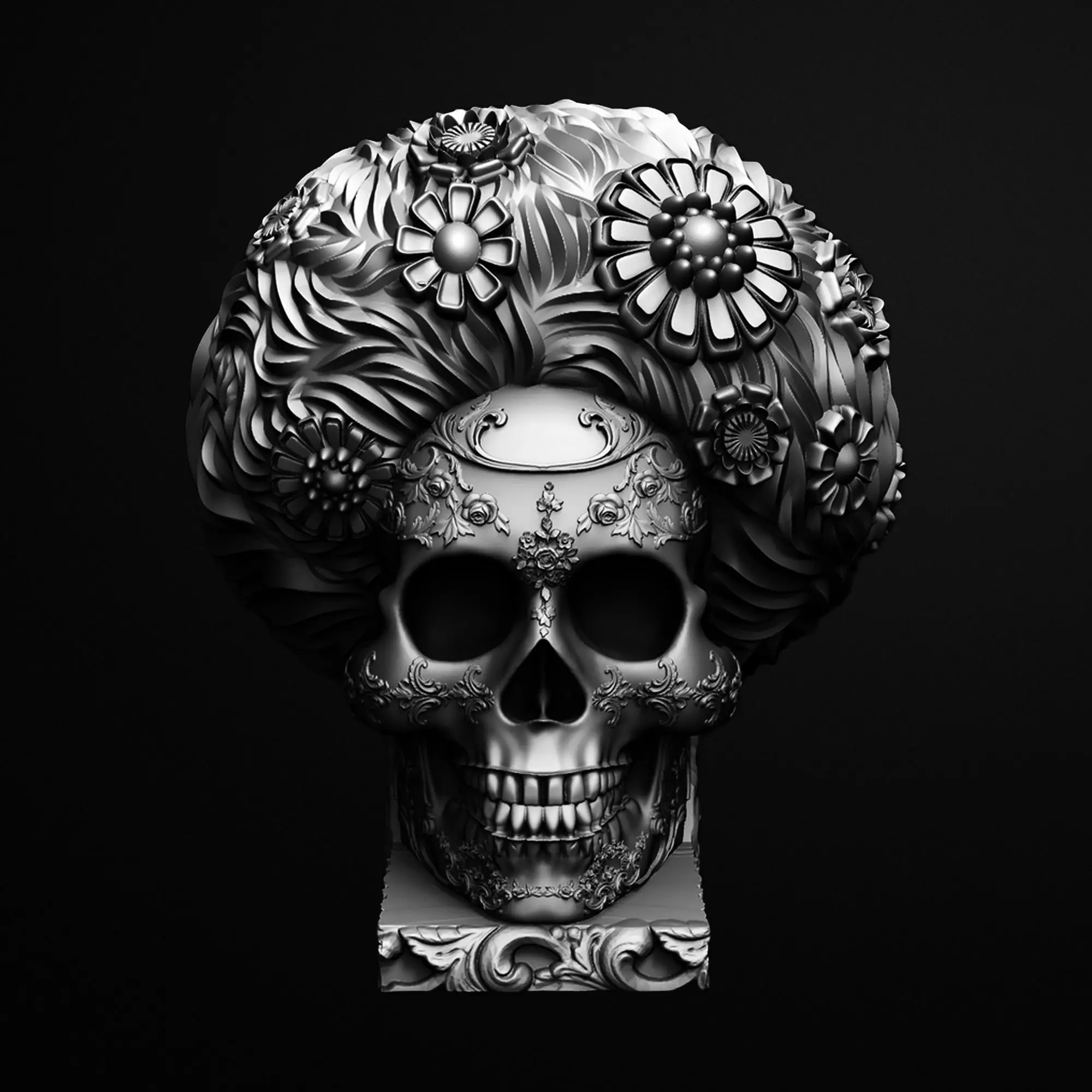 Rosalina skull Desk Organizer 3D Printable STL File 3D print model