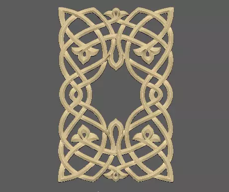Central decor ornament for furniture 3D model