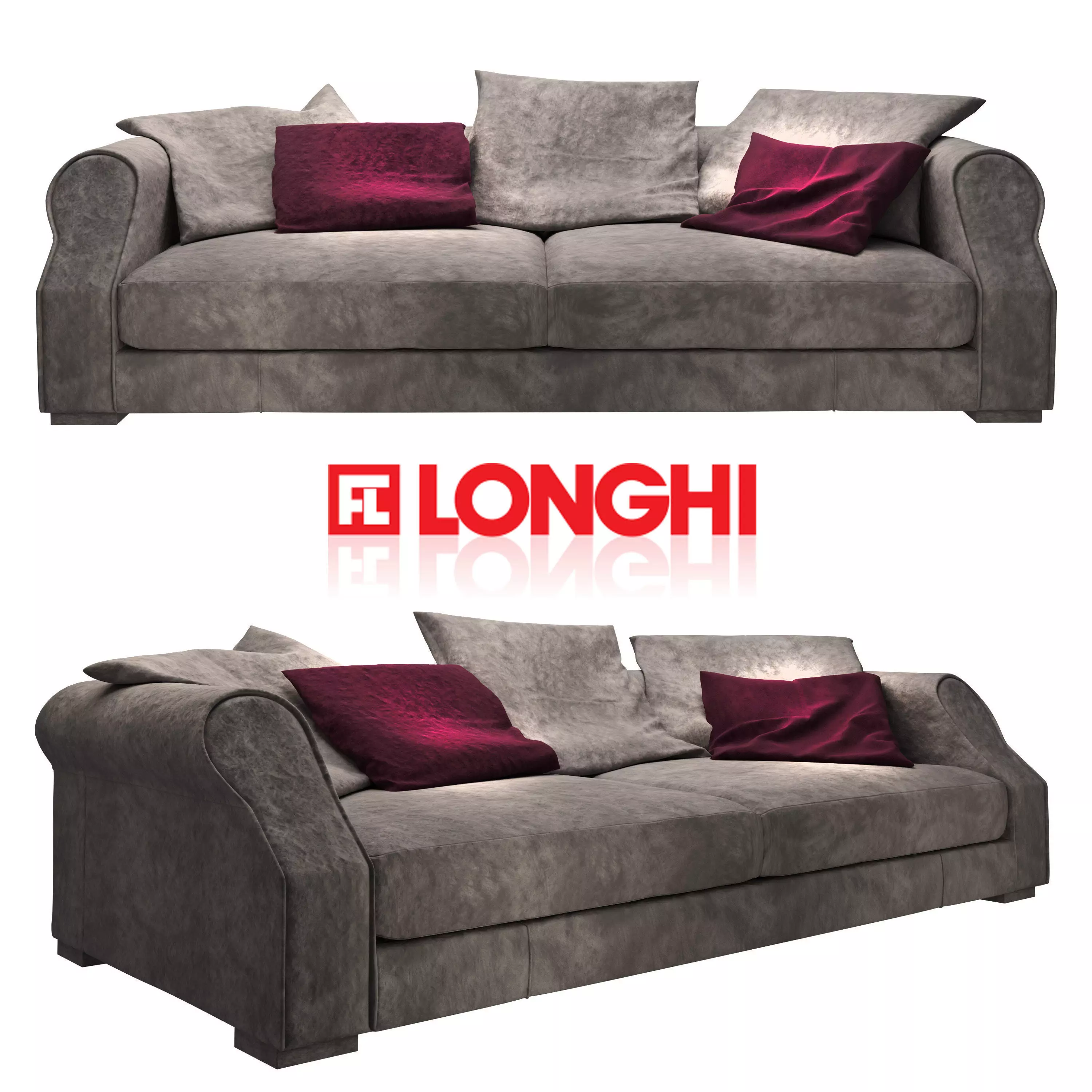 sofa longhi 3D model