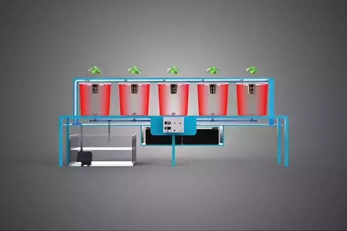 IOT CONTROLLED HYDROPONIC WATER NUTRIENT DELIVERY DUTCH BUCKET