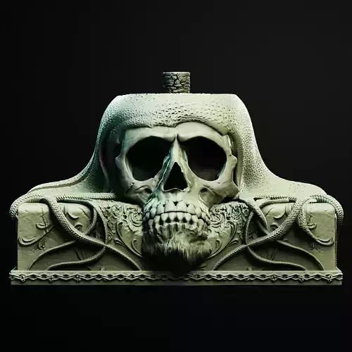 Melted Roots Skull Holder 3D Printable STL File