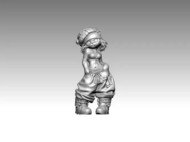 Modern art statue Cat funny with shoes 