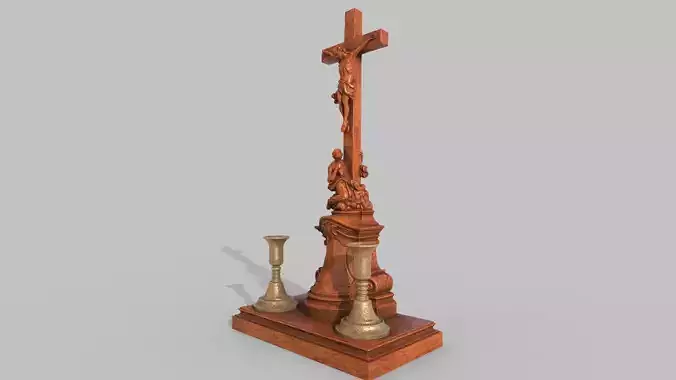 jesus candle holder hi poly