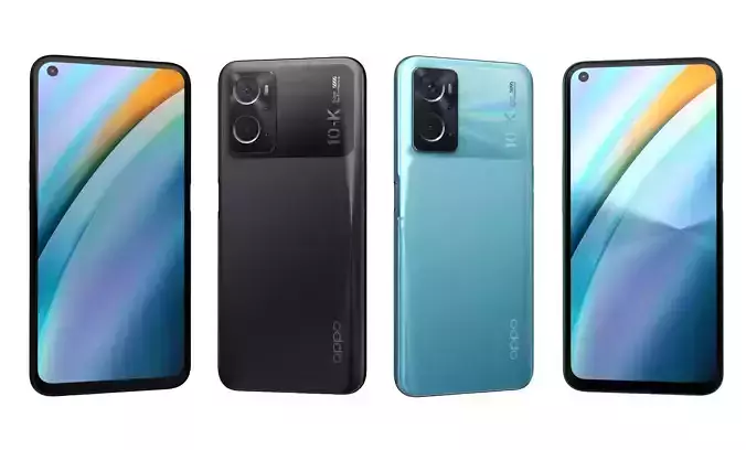 Oppo K10 Black Carbon And Blue Flame High Poly