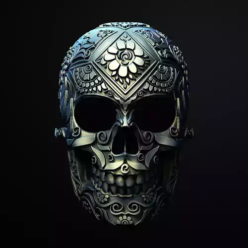 Joven Calavera Sugar Skull Mask 3D Printable Stl File