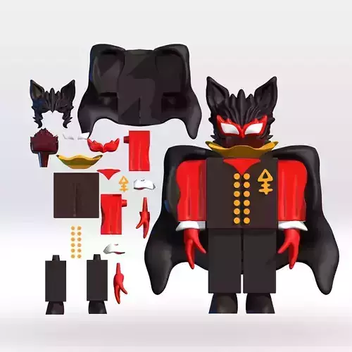 Nosferatu forsaken Roblox Split parts STL 3D Model Multipart