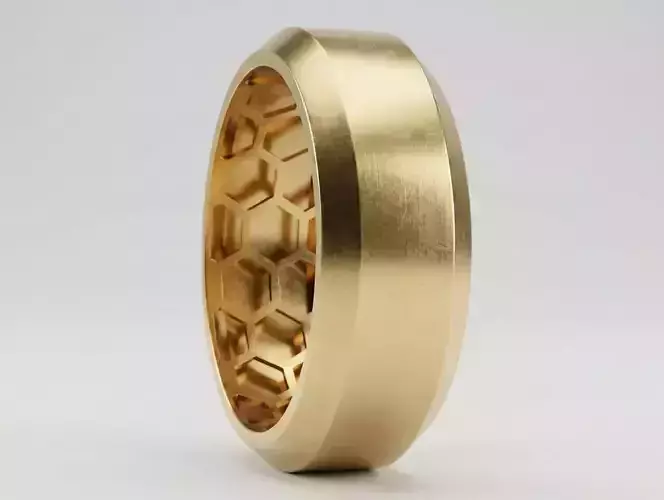 Faceted Ring 4 Sizes STL for Jewelry Casting 3D 