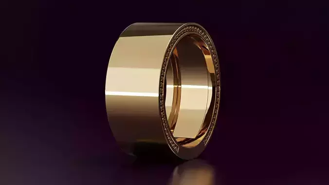 Mens wedding band N27 10mm EU60