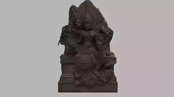 kali statue sculpture hi poly