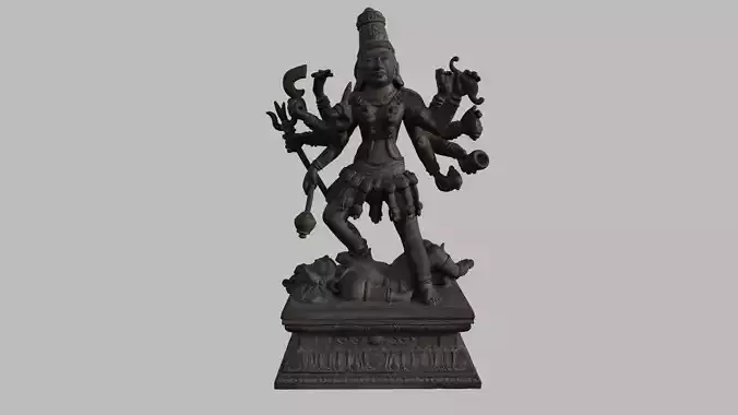 kali statue sculpture hi poly