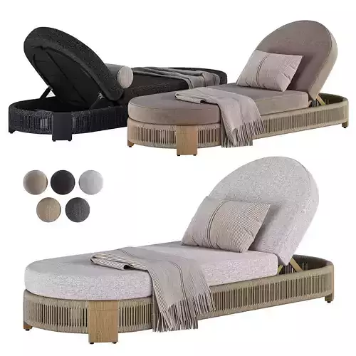 Palm Beach Teak Sun Lounge-Harbour