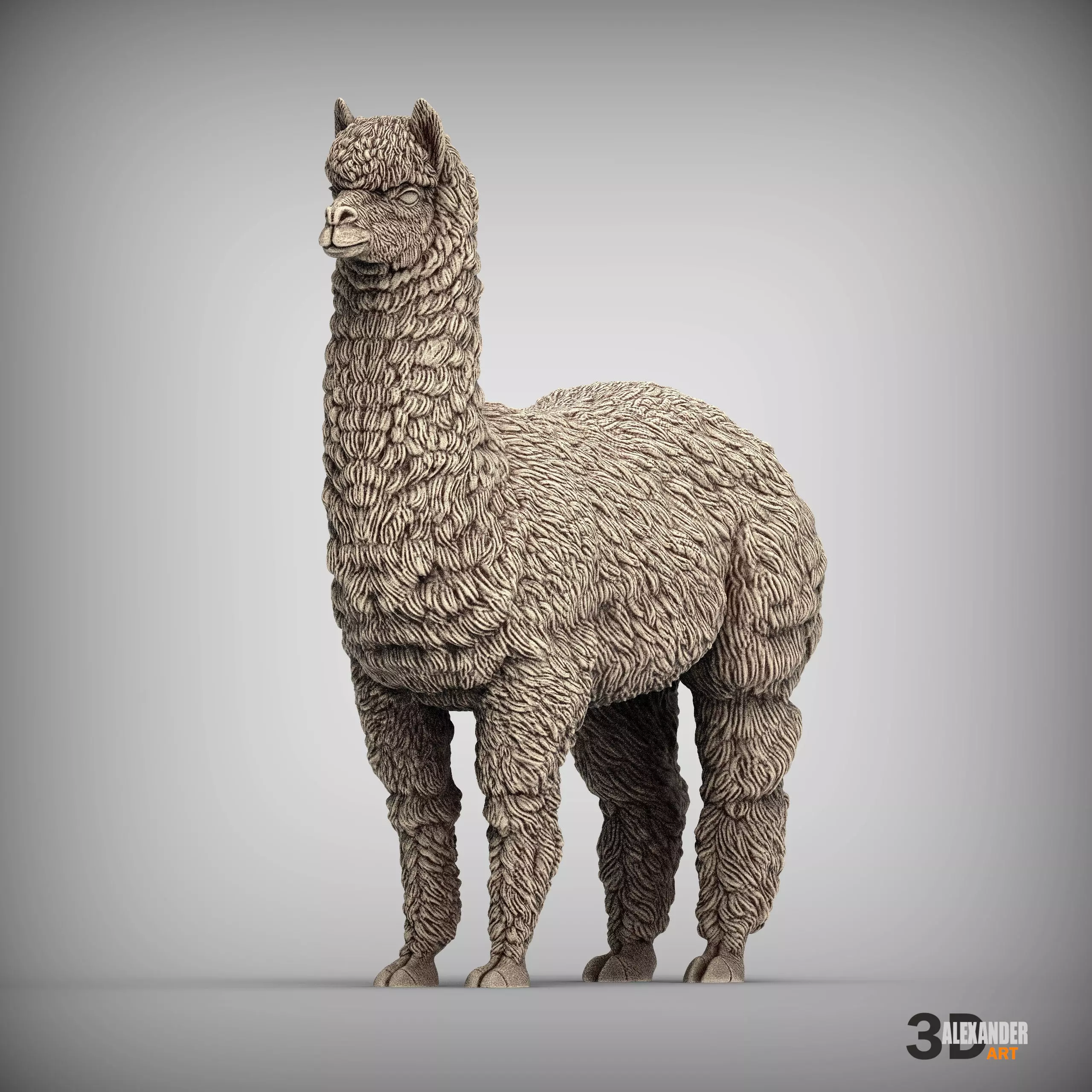 alpaca 3D print model