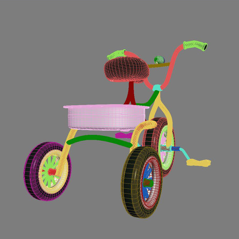 Kids Bicycle 3D model_2