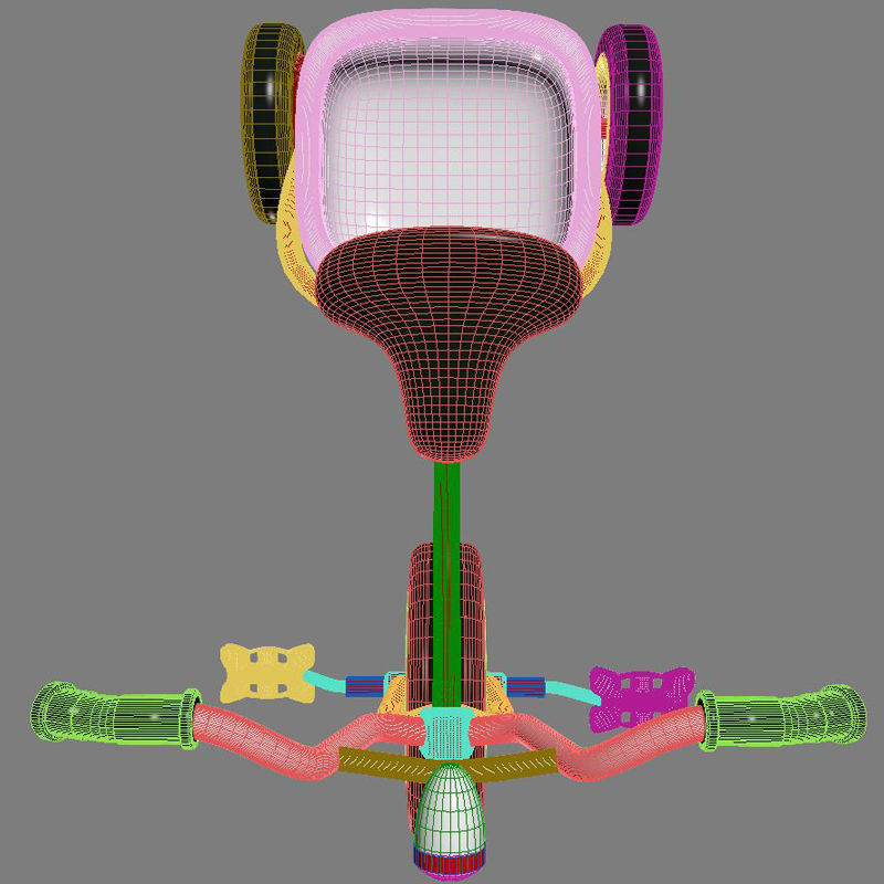 Kids Bicycle 3D model_3