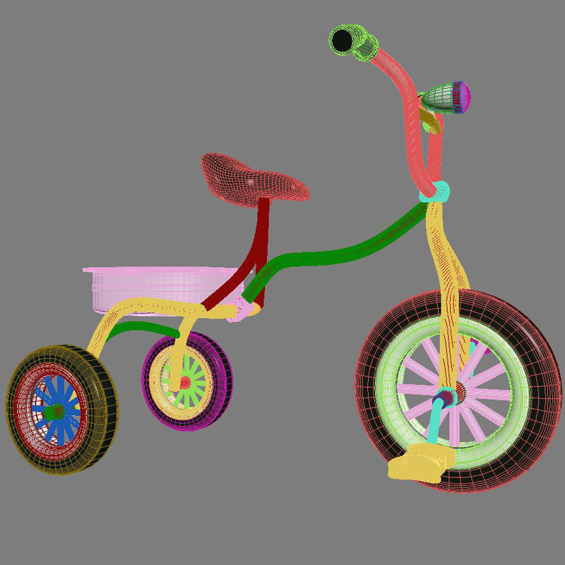 Kids Bicycle 3D model_4