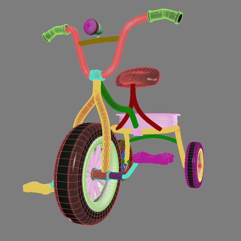 Kids Bicycle 3D model_6