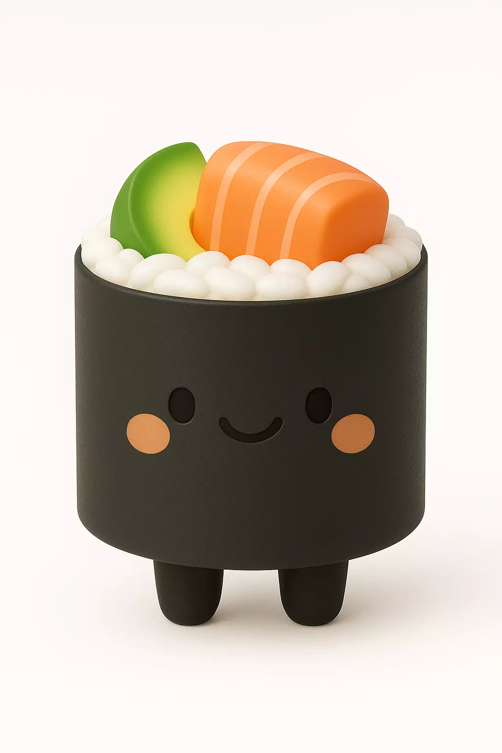 Smiling Sushi Roll 3D print model