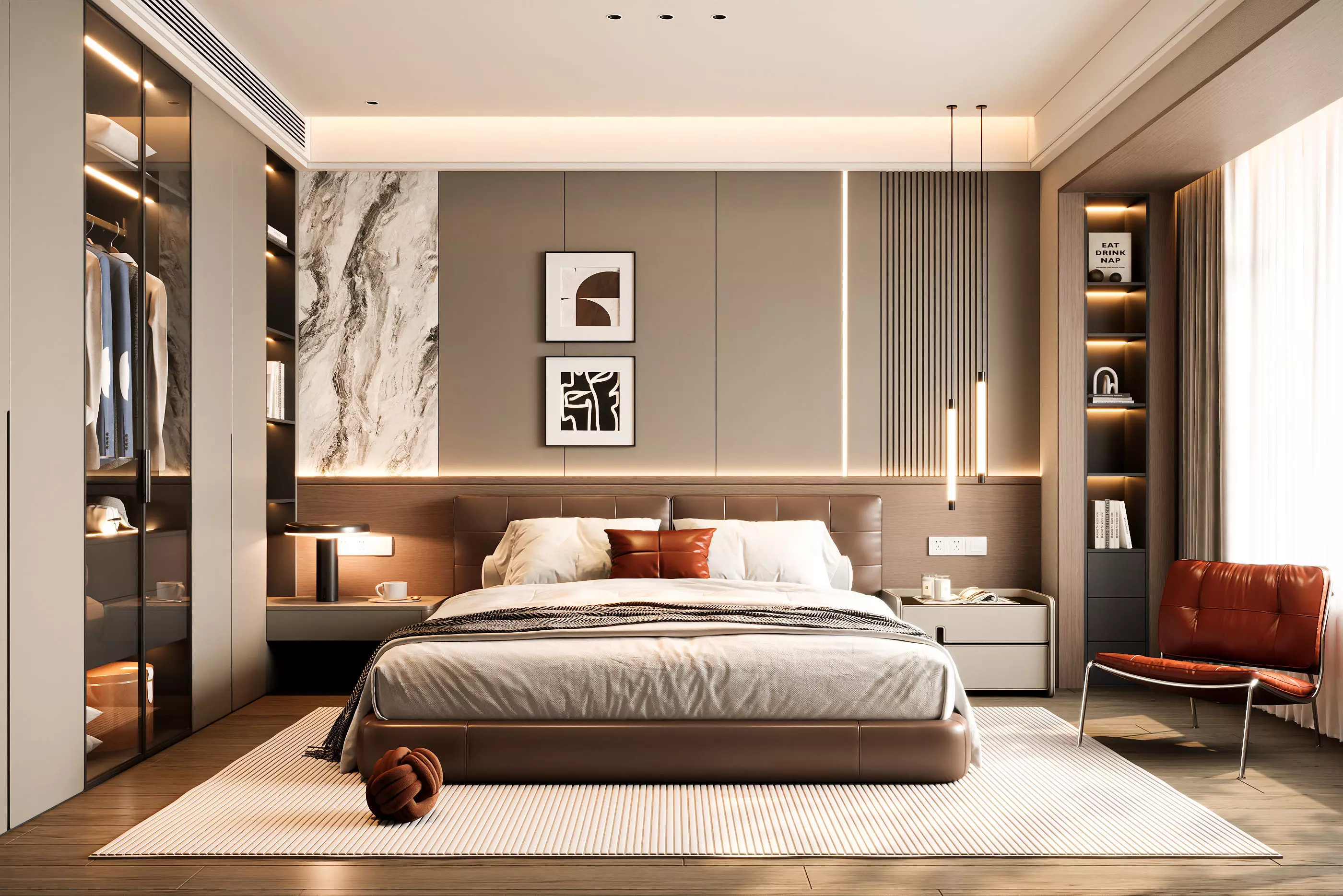 Modern Bedroom 3D Model 3D model