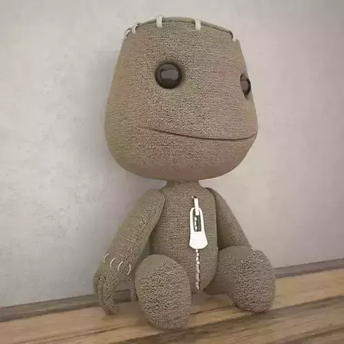 Sackboy stuffed animal with zipper