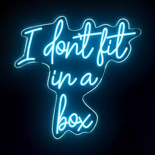 I do not fit in a box Neon Sign