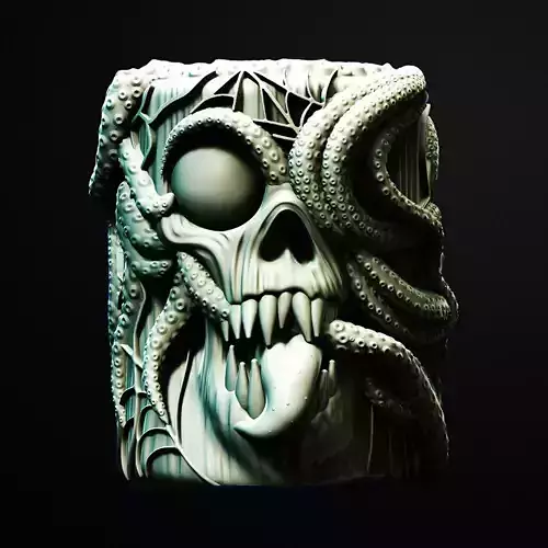 Tentacled Horror Straw Topper 3D Printable Stl File