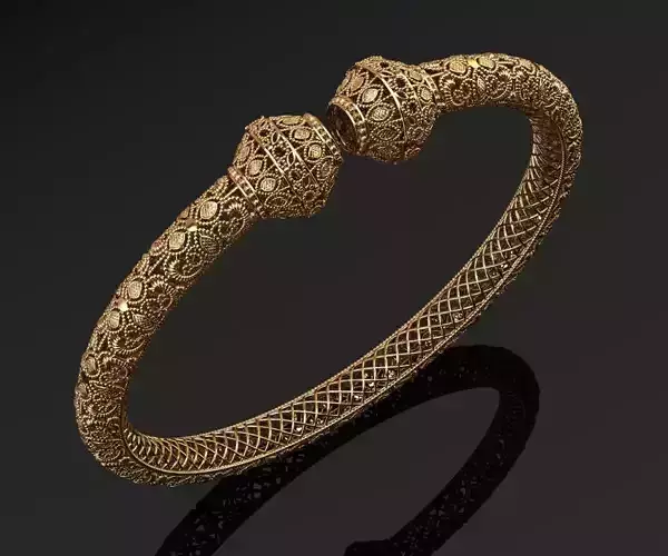 109 Ornamental Orbit Bangle Kara 10gm