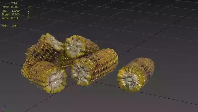 Corn  Set 05 Low-poly 3D model 3